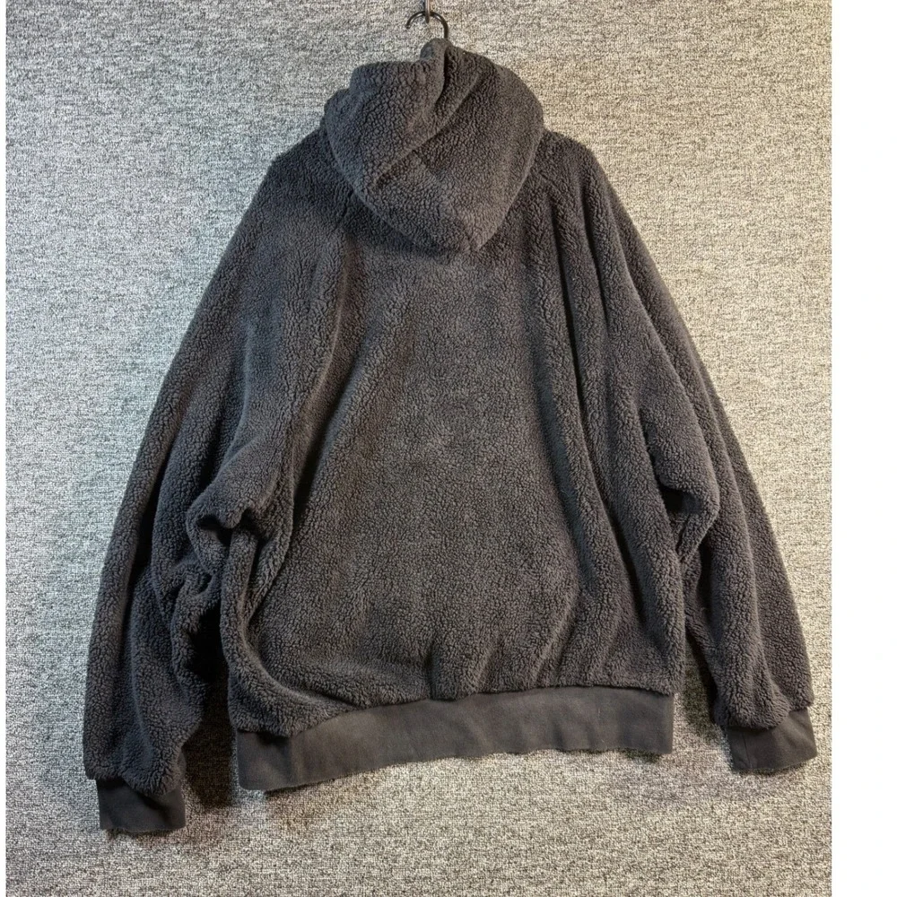 Jordan Mens Air Sherpa Fleece Hoodie Black Jumpman Logo Pullover XXL CV2253-010